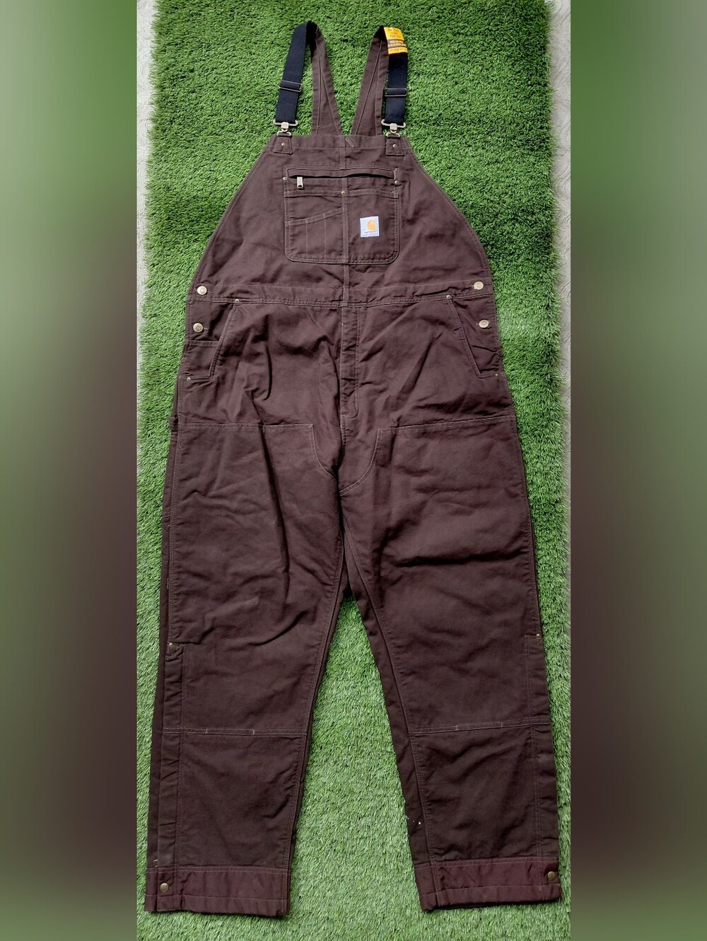 Carhartt Men’s DUCK  BIB OVERALL - LOOSE FIT - Dark Brown Size 2XL Model OR4031M